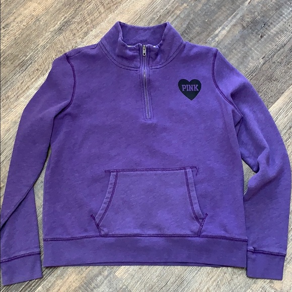 Pink by Victoria’s Secret 1/4 Zip Sweatshirt - Picture 1 of 8